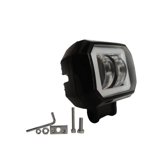 LIU HJG Fog Light 2 LED with Blue DRL Projector Type 20 W Square HJG(1PC)