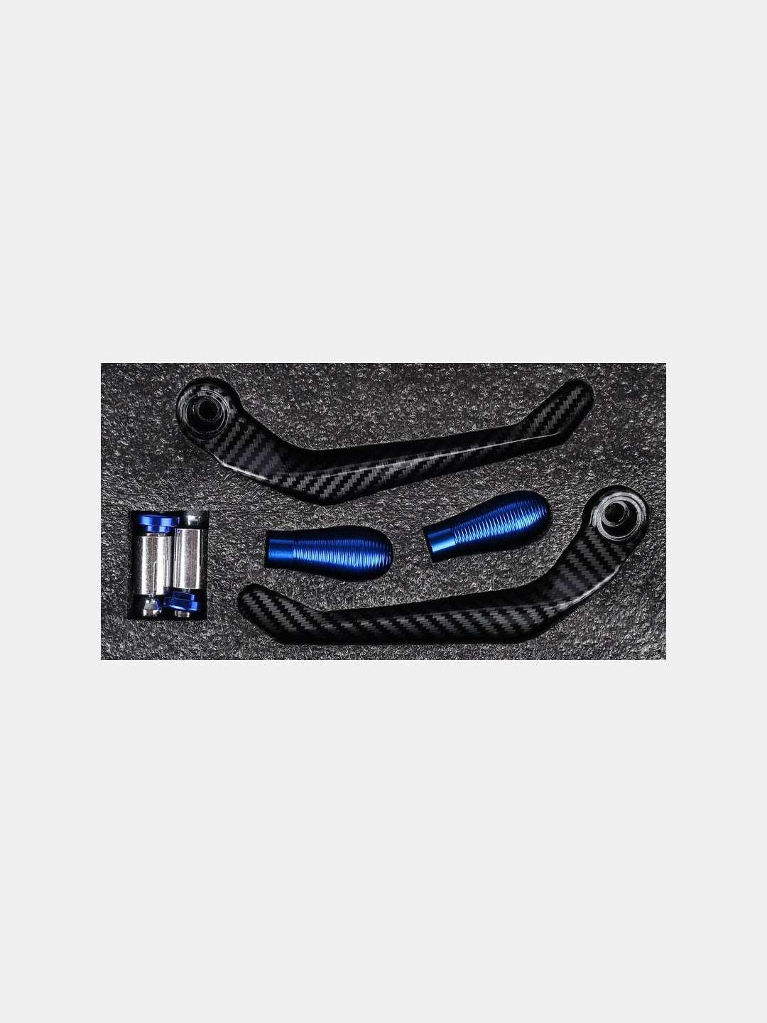 BSDDP Carbon Metal Lever Guard – Blue | Motorcycle Hand & Lever Protector