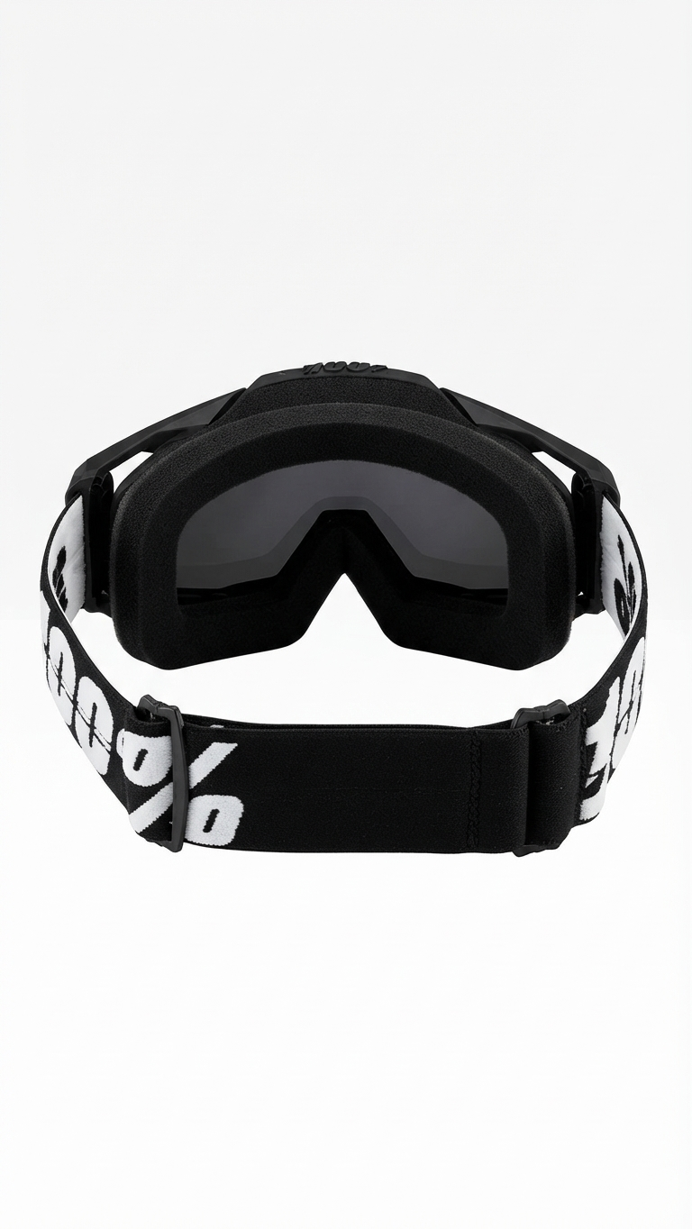 100% Black Motocross Goggles with Dark Lens – Off-Road MX