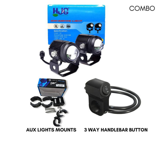 LIU HJG - Original Mini Driving Fog Lights 40W Dual Colour For universal Motorcycle/Scooters/Cars/Jeeps( UPGRADED VERSION)