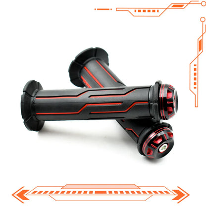 DAYTONA GRIP SET black with red