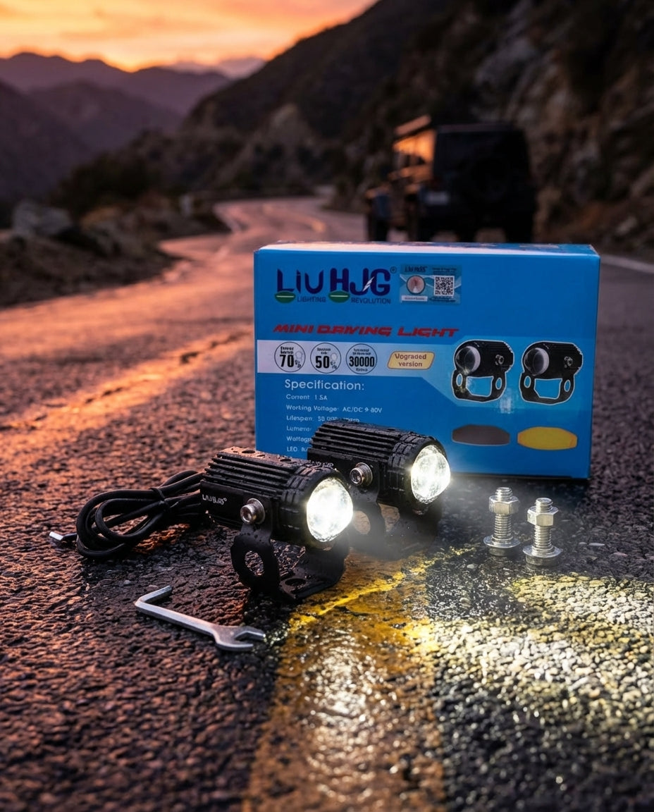 HJG Mini Drive FOG LIGHT Dual Colour Upgraded (Original) 2pcs(ORIGINAL)