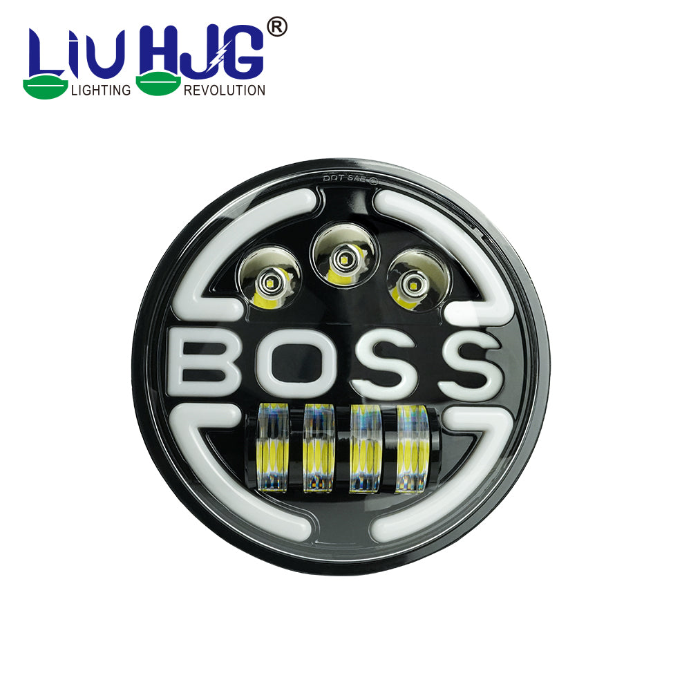 HJG BOSS LED HEADLIGHT (7 INCH) Jeep/Thar/Classic 500/Standard 350