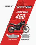 66BHP Street Pro Semi-Ceramic Brake Pads for Royal Enfield Himalayan 450 | Front & Rear