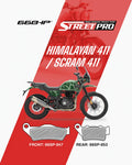 66BHP Street Pro Semi-Ceramic Brake Pads for Royal Enfield Himalayan 411 & Scram 411 (Front & Rear)