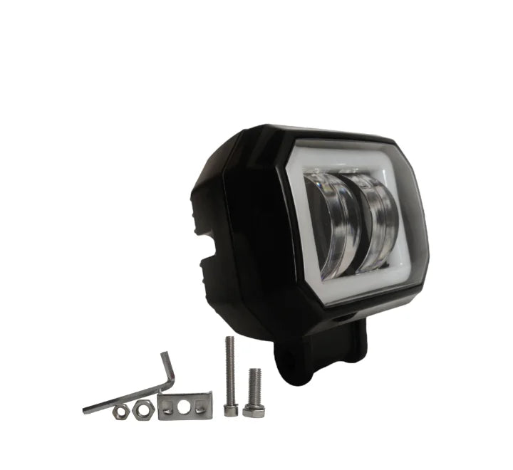 LIU HJG Fog Light 2 LED with Blue DRL Projector Type 20 W Square HJG(1PC)