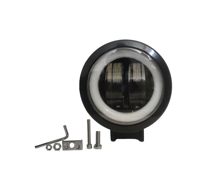 HJG Fog Light 2 LED with Red DRL Projector Type 20 W Round(1PC)