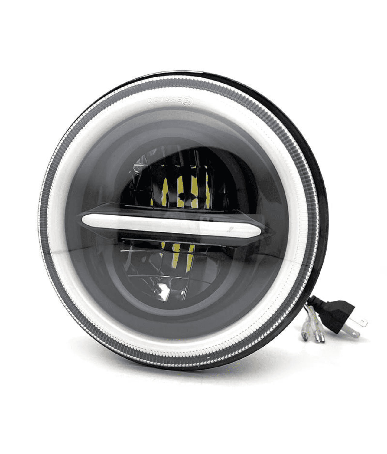 HJG 7 Inch LED Headlight 110W 12V-80V with Ring And Minus– Universal Motorcycle