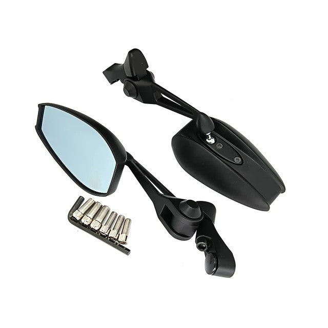 Napoleon anti glare oval shaped mirrors short stem (pair) for all motorcycles and scooters.
