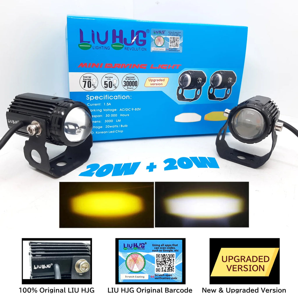 LIU HJG Mini Drive FOG LIGHT Dual Colour Upgraded (Original) 2pcs(ORIGINAL)