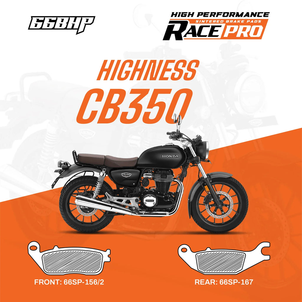 Honda Highness CB 350 / CB 350 RS Race Pro Sintered Brake Pads | 66BHP