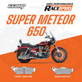 66BHP Race Pro Sintered Brake Pads for Royal Enfield Super Meteor 650 | Front & Rear