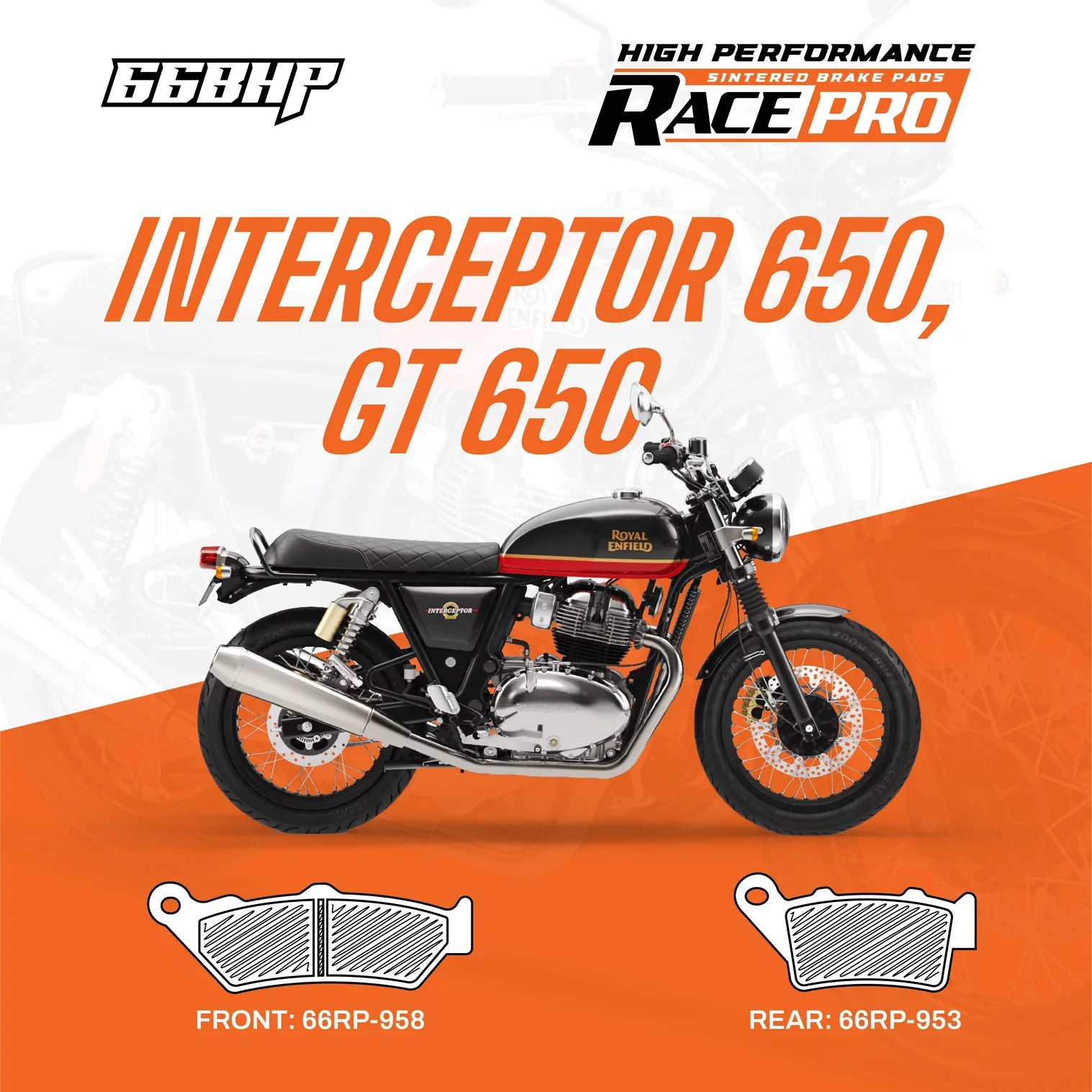 Royal Enfield GT Interceptor 650 Race Pro Sintered Brake Pad