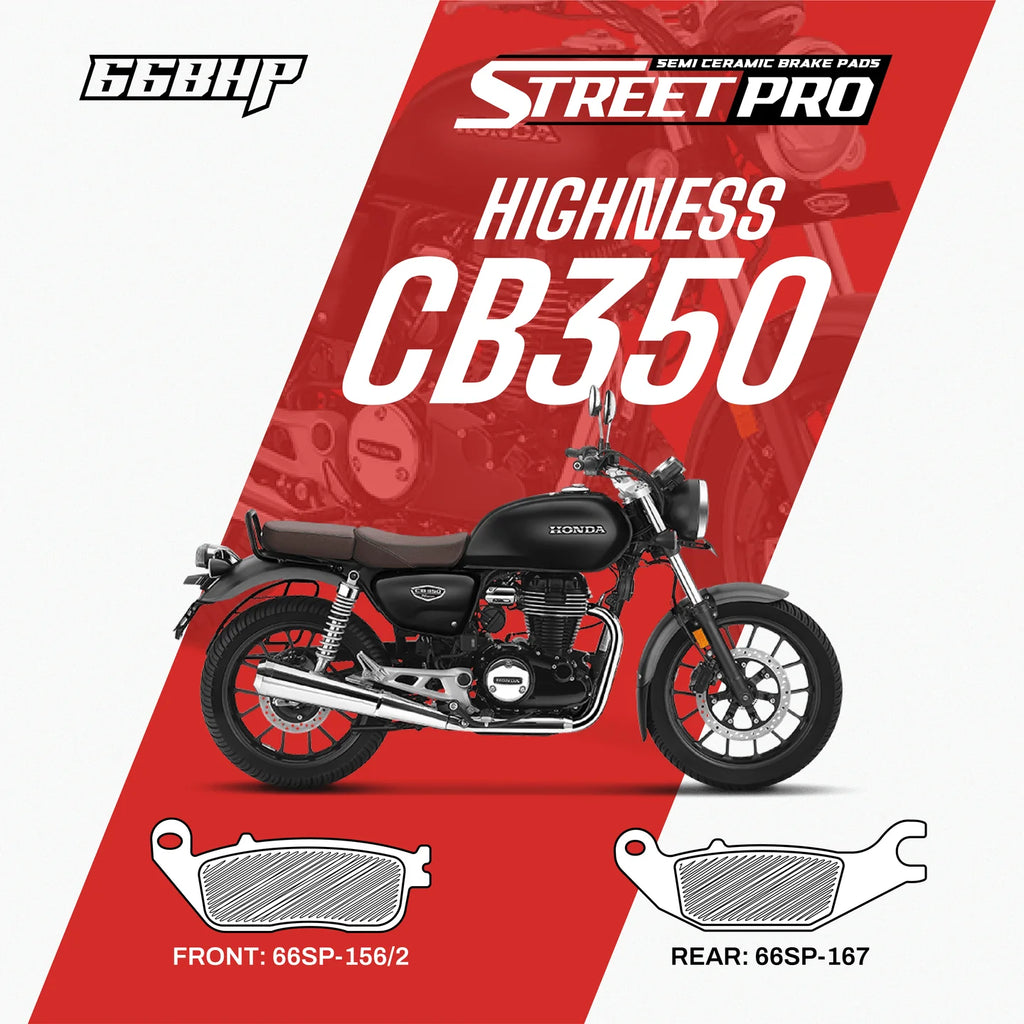 66BHP Street Pro Semi-Ceramic Brake Pads for Honda CB 350 Highness