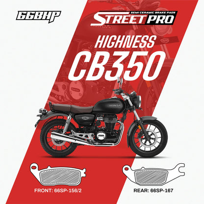 66BHP Street Pro Semi-Ceramic Brake Pads for Honda CB 350 Highness