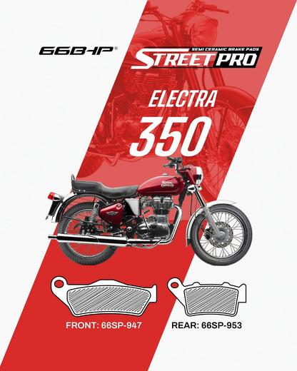 Royal Enfield Electra 350 Street Pro Semi-Ceramic Brake Pads | 66BHP