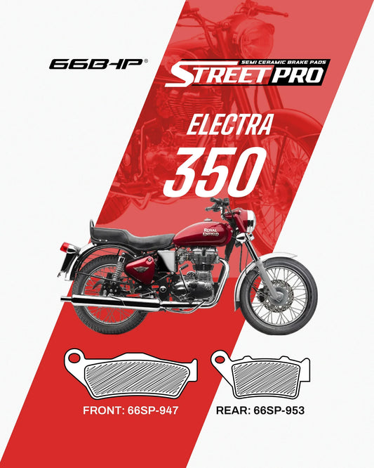 Royal Enfield Electra 350 Street Pro Semi-Ceramic Brake Pads | 66BHP