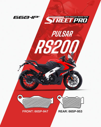 Bajaj Pulsar RS200 Street Pro Semi-Ceramic Brake Pads | 66BHP