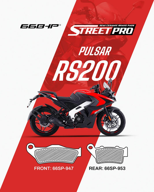 Bajaj Pulsar RS200 Street Pro Semi-Ceramic Brake Pads | 66BHP