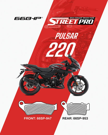 Bajaj Pulsar 220 Street Pro Semi-Ceramic Brake Pads | 66BHP
