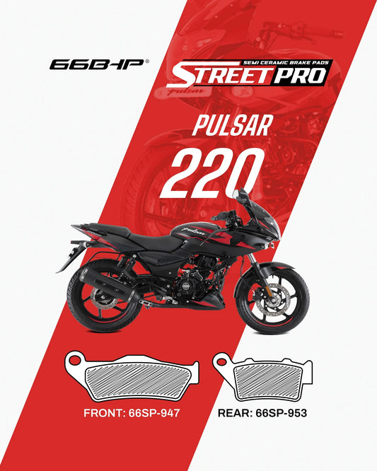 Bajaj Pulsar 220 Street Pro Semi-Ceramic Brake Pads | 66BHP