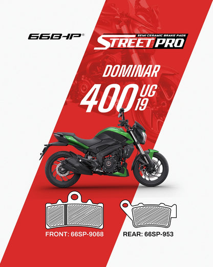 Bajaj Dominar 400 UG19 Street Pro Semi-Ceramic Brake Pads | 66BHP
