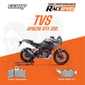 66BHP Race Pro Sintered Brake Pads for TVS Apache RTX 300 | Front & Rear