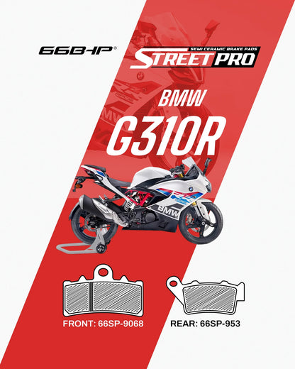 BMW G 310 R Street Pro Semi-Ceramic Brake Pads | 66BHP