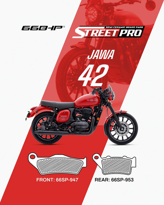 Jawa 42 Street Pro Semi-Ceramic Brake Pads | 66BHP