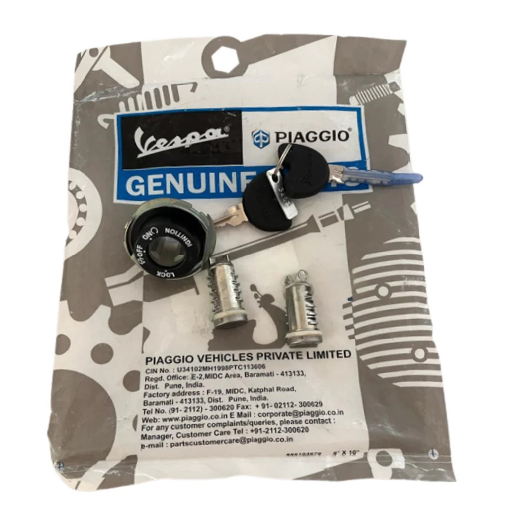 Vespa lock set with lock body &keys set of 3