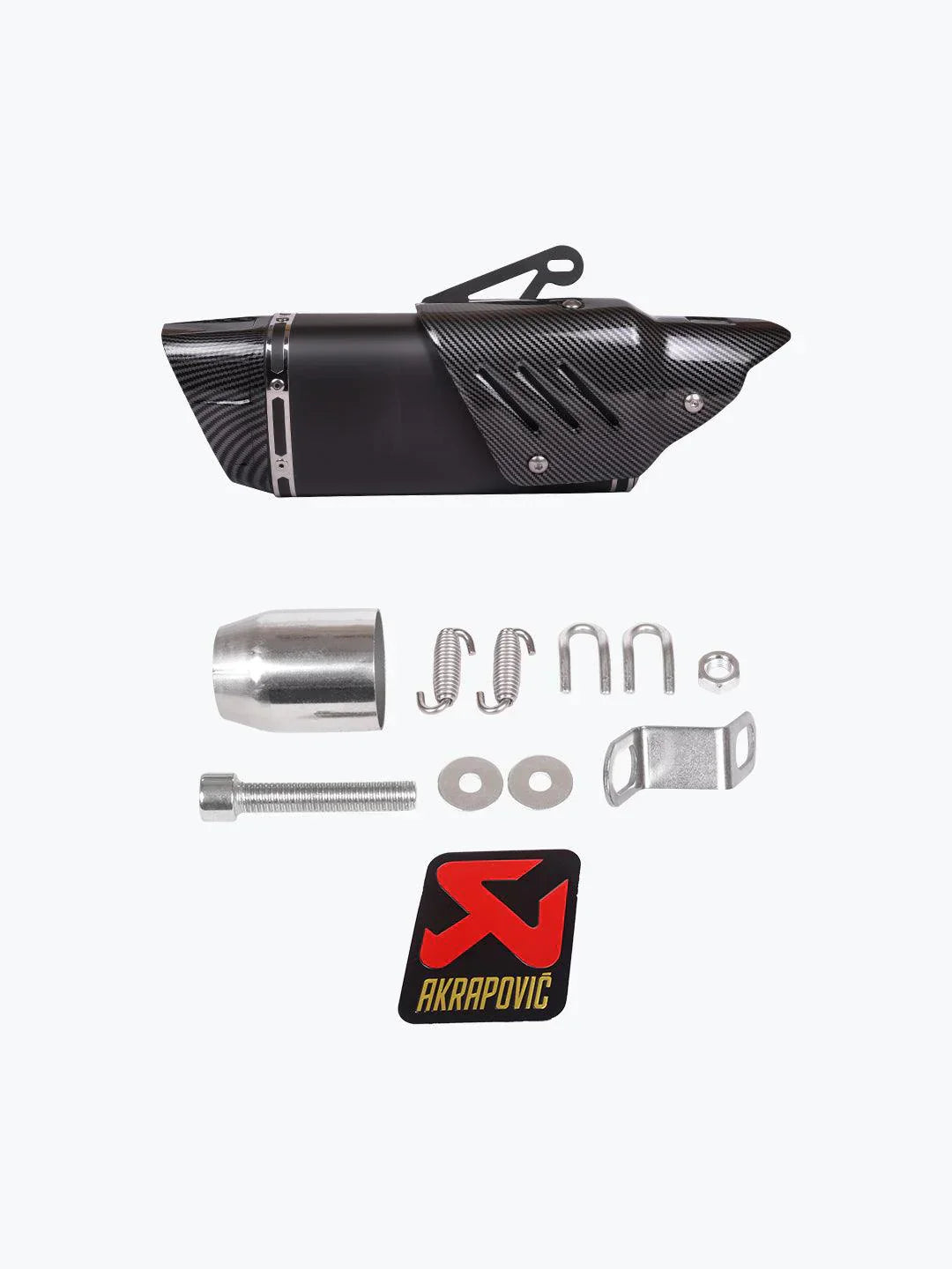 Akrapovic Centre Carbon Shield Exhaust End Cap – Black Universal Fit
