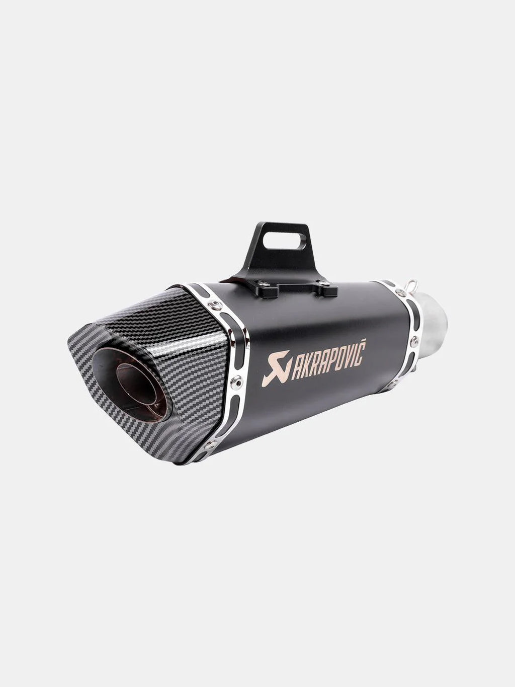 Akrapovic Carbon Exhaust End Cap – Black & Silver