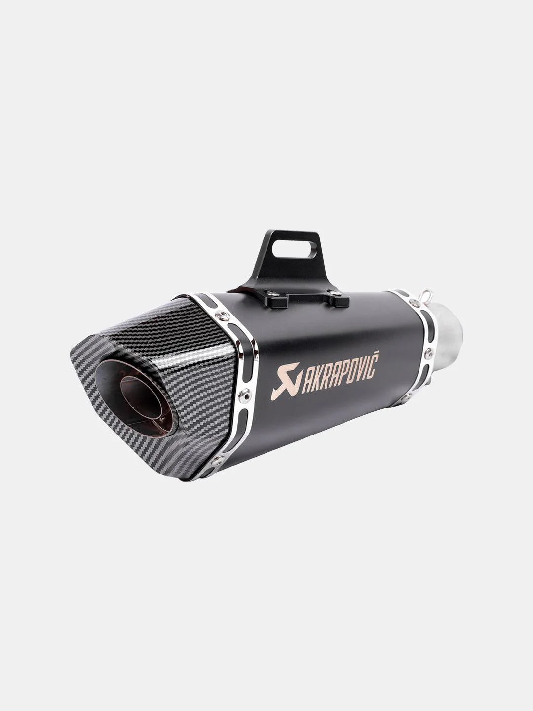 Akrapovic Carbon Exhaust End Cap – Black & Silver
