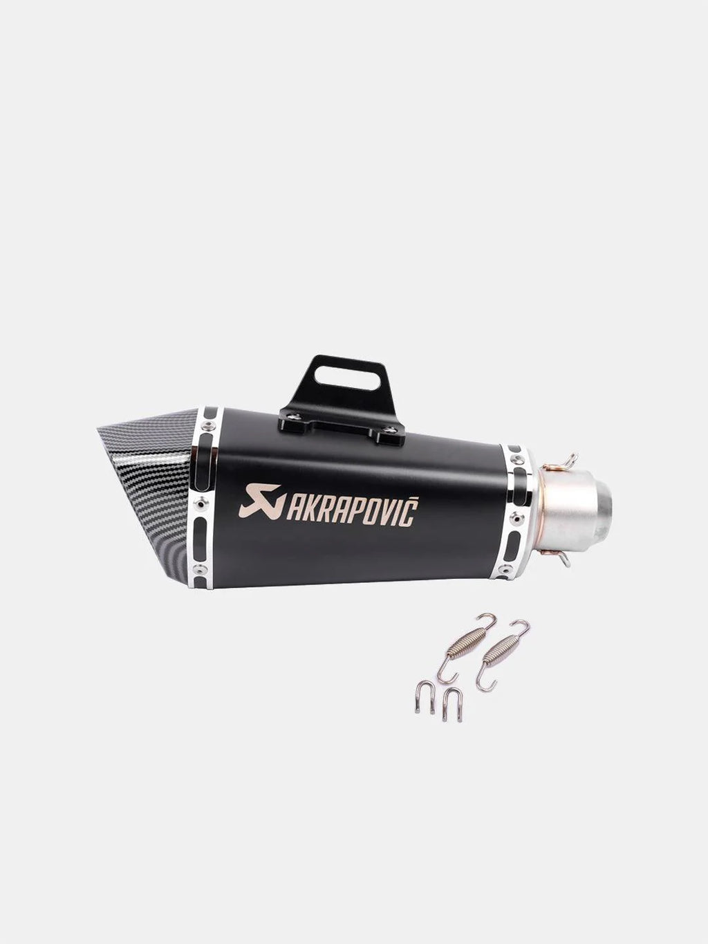 Akrapovic Carbon Exhaust End Cap – Black & Silver