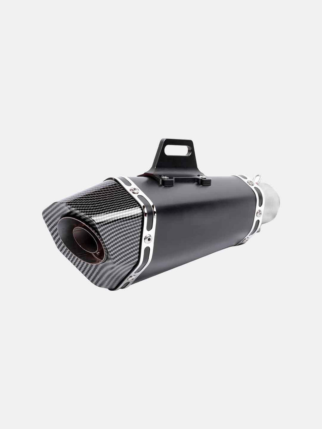 Akrapovic Carbon Exhaust End Cap – Black & Silver