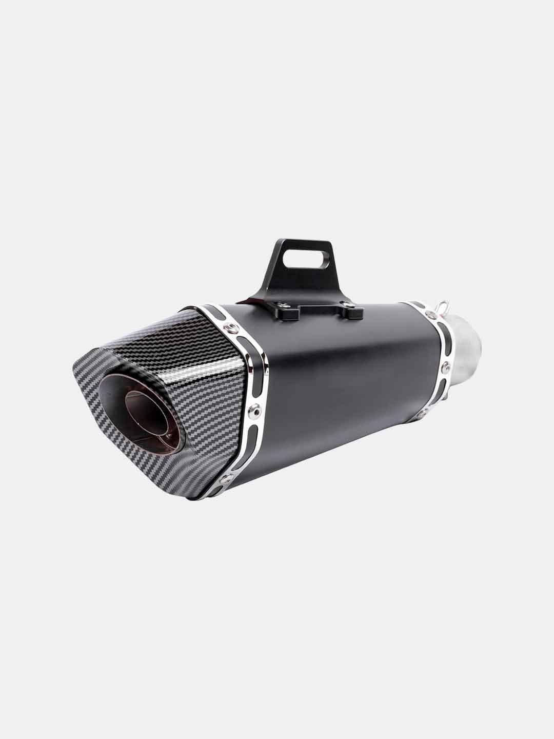 Akrapovic Carbon Exhaust End Cap – Black & Silver