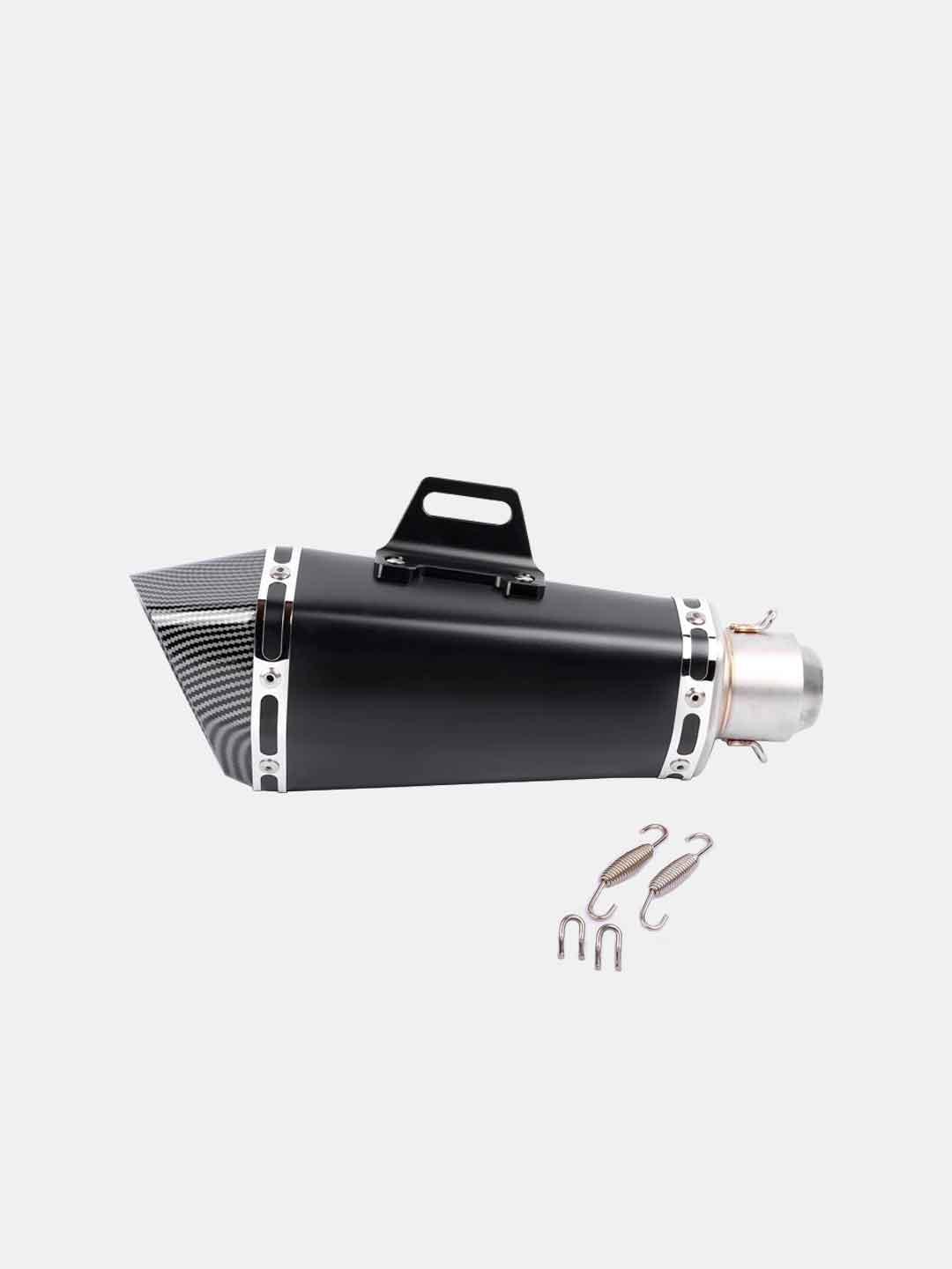 Akrapovic Carbon Exhaust End Cap – Black & Silver