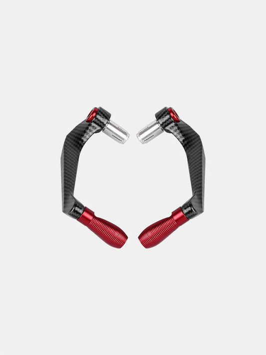 BSDDP Carbon Metal Lever Guard – Red | Motorcycle Hand & Lever Protector