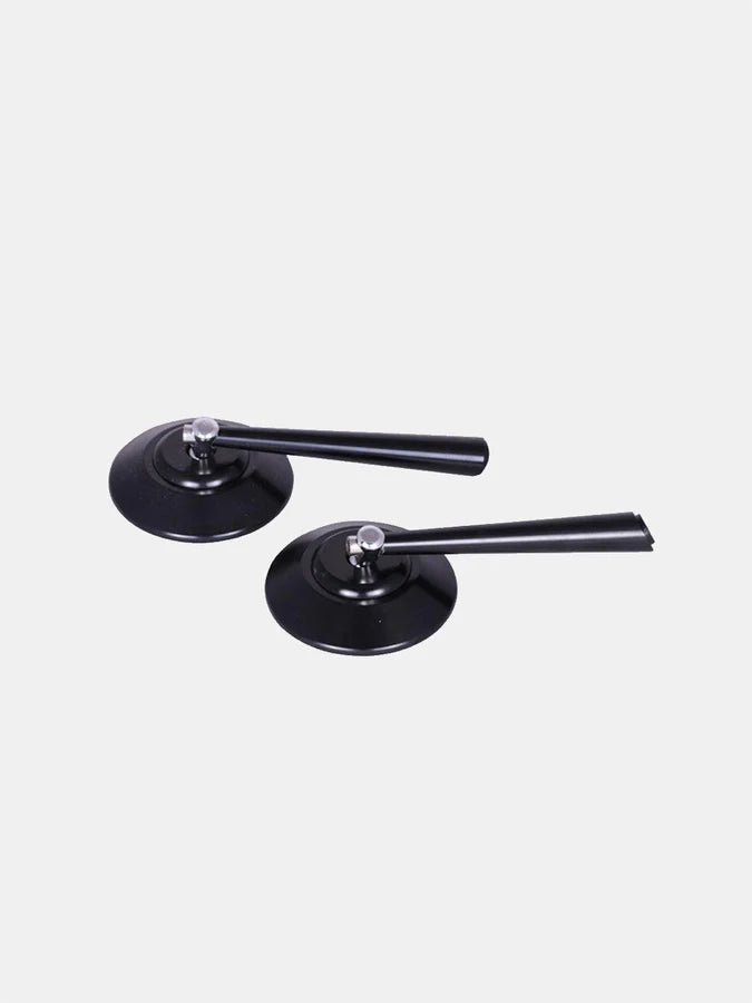 CNC round mirror black