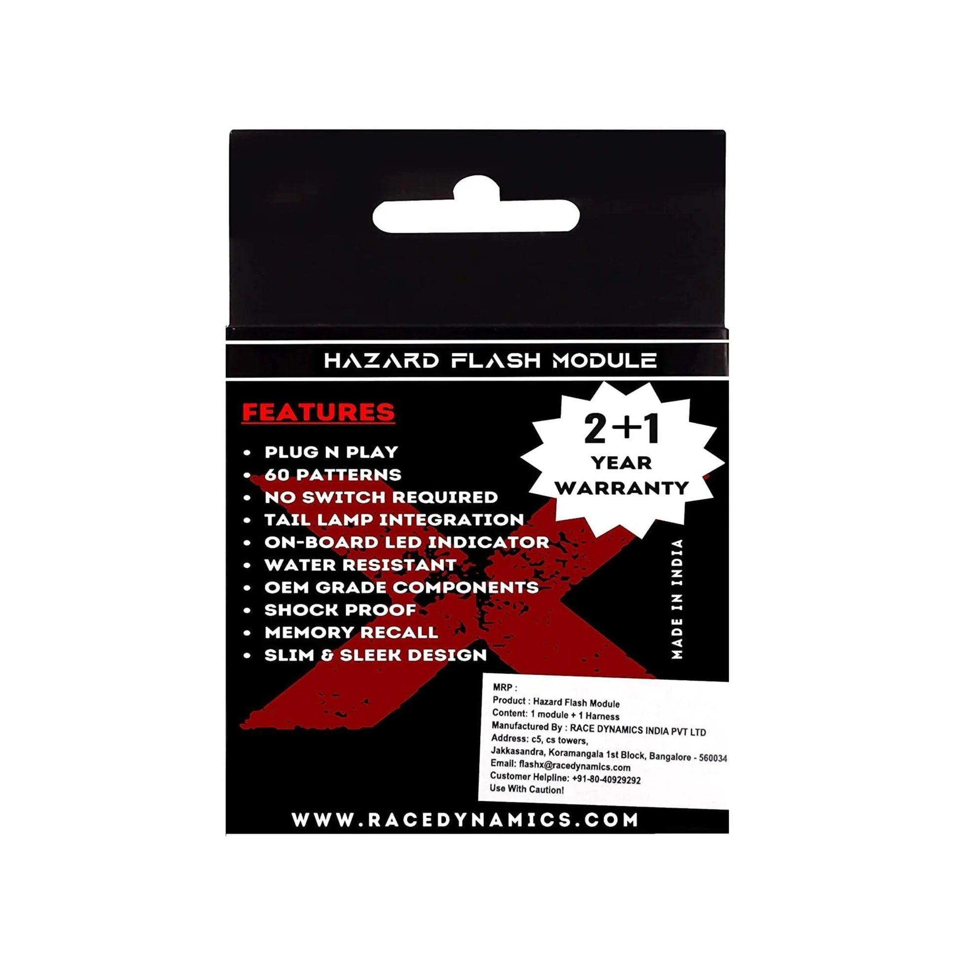 Pulsar RS 200(BS6) Flash X Hazard Module