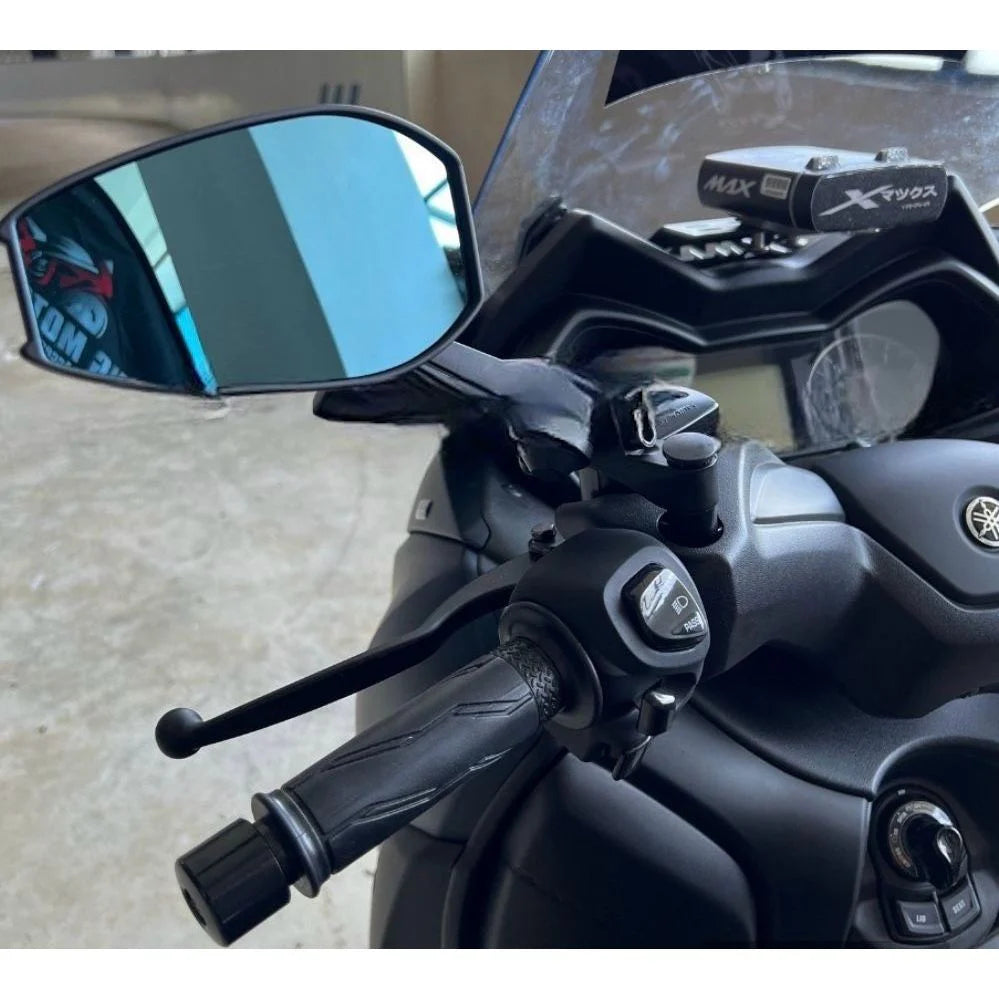 Napoleon anti glare oval shaped mirrors short stem (pair) for all motorcycles and scooters.