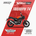 66BHP Street Pro Semi Ceramic Brake Pads for Triumph T4 (Front & Rear)