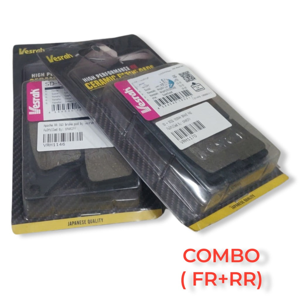 RE Super meteor 650 ceramic brake pads by vesrah - COMBO (FRONT & REAR)SD947 SD958
