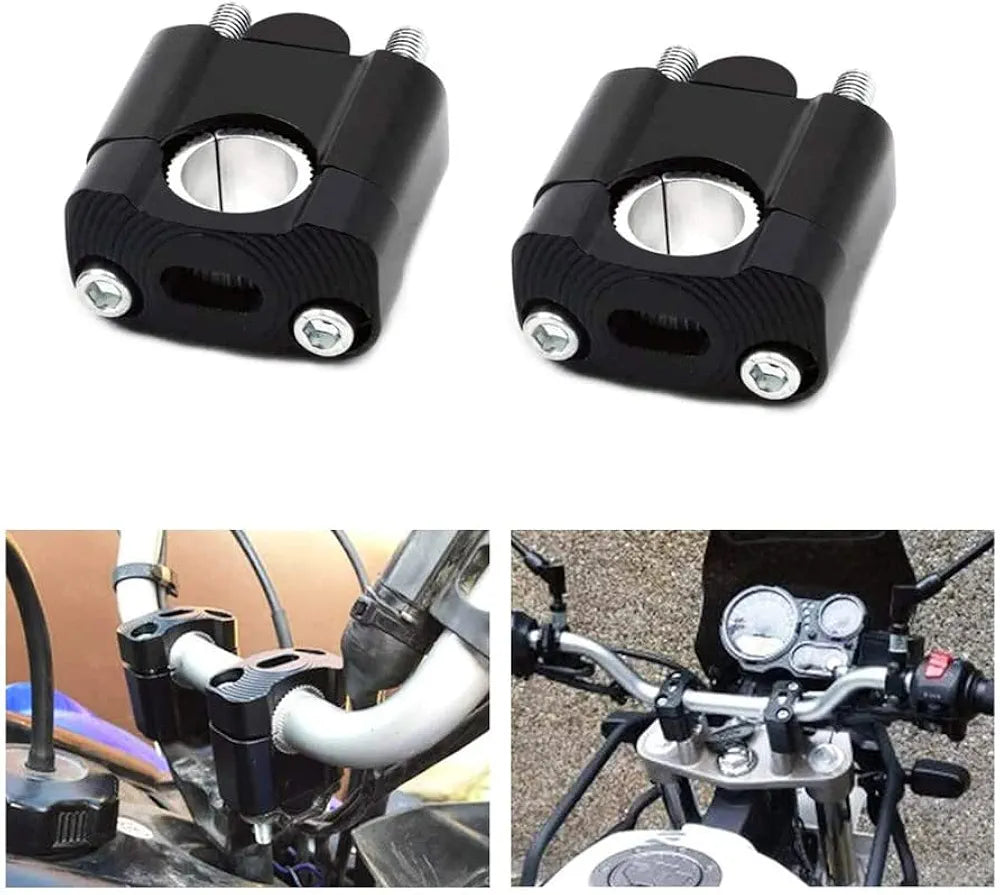 Universal Handlebar Risers Clamp Are Suitable For Motorcycles With Handlebar Mounts.