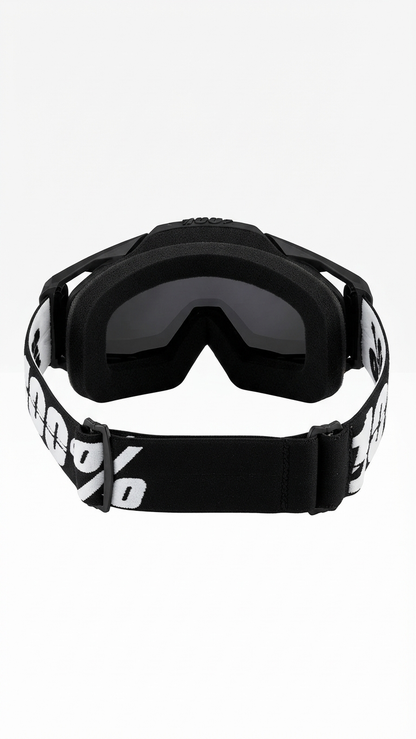 100% Black Motocross Goggles with Dark Lens – Off-Road MX