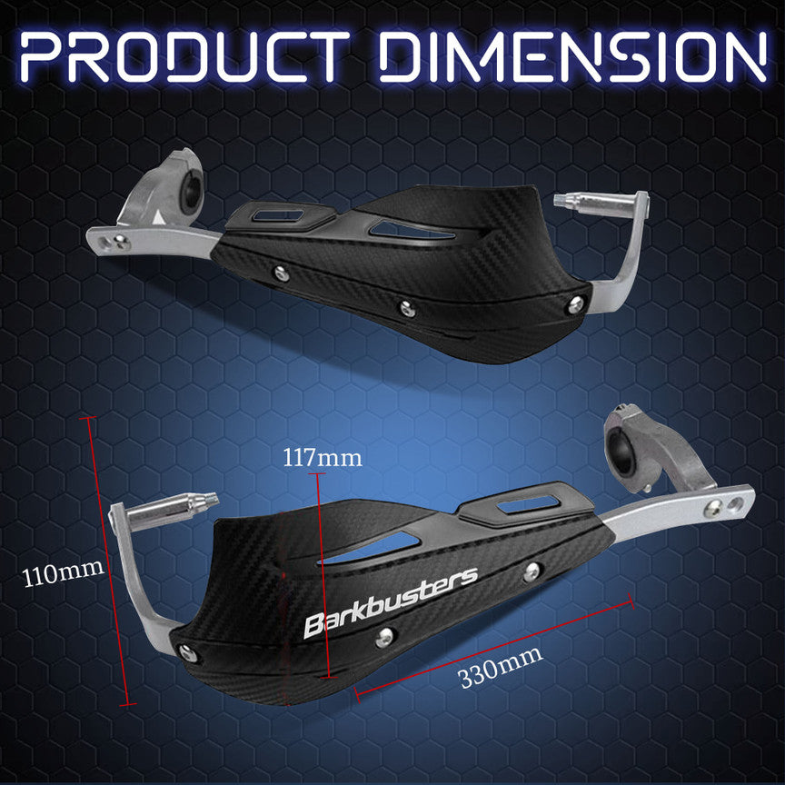 Barkbusters Metal Hand Guard – White | Universal Motorcycle Hand Protector