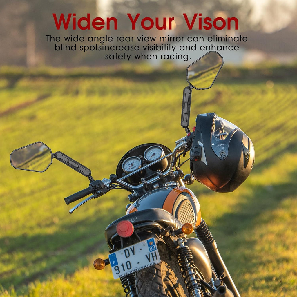 Double adventure 2.0 (360 degree rotation) take Side Mirror (universal) compatible for all motorcycles