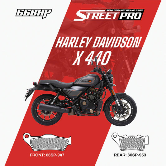 66BHP Street Pro Semi Ceramic Brake Pads for Harley Davidson 440X