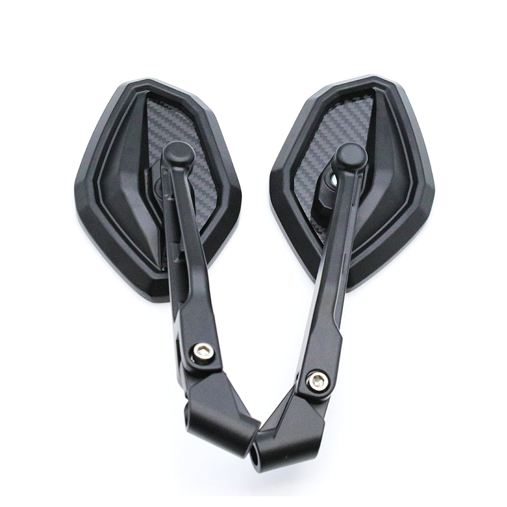 Universal Spectre Motorcycle Side Mirror – Premium Carbon Black | Yoke Fit (M8/M10)