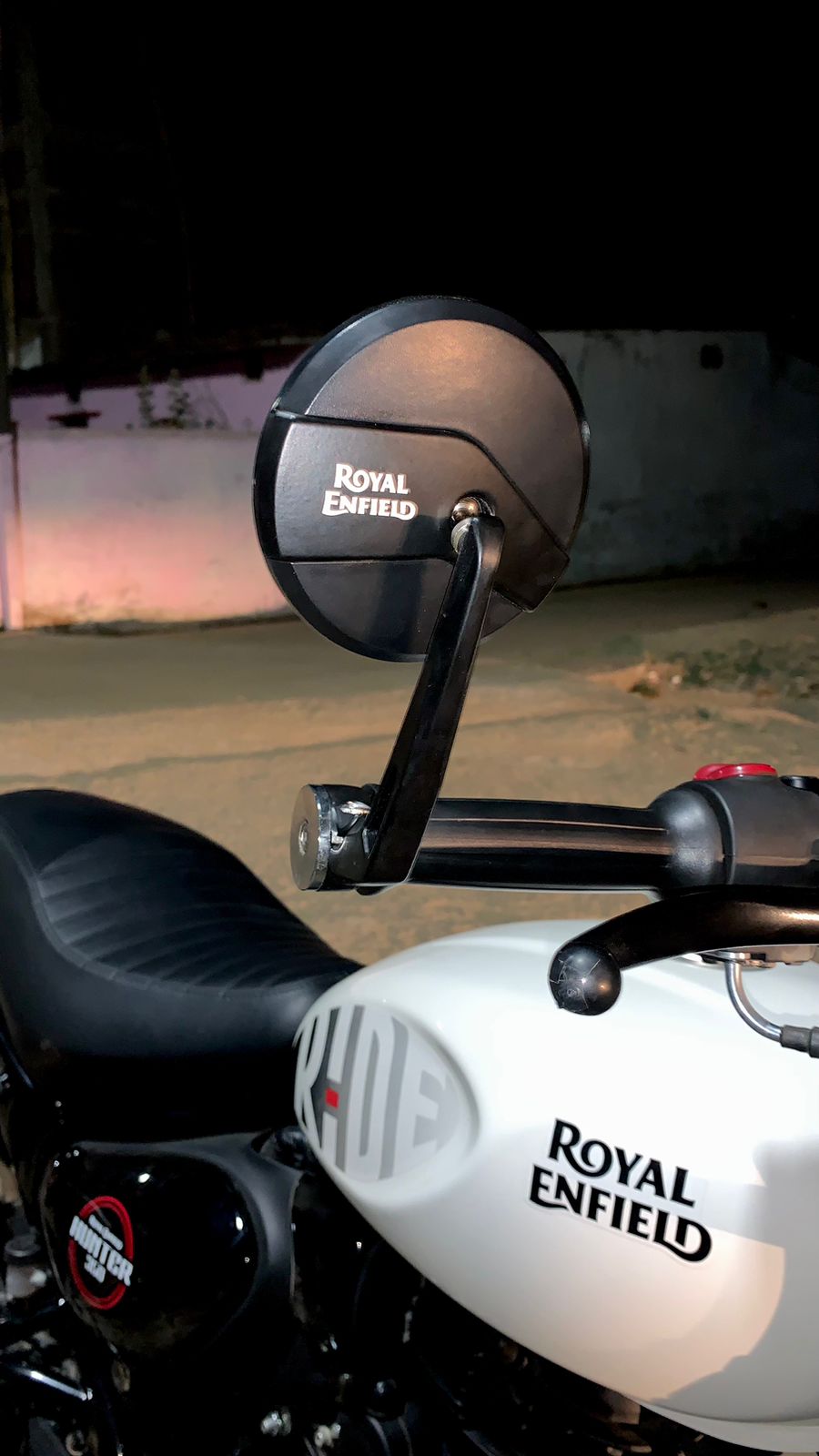 Handle Bar End Mirror For Royal Enfiled Classic /Electra / Reborn/Standard - 350/ 500, Hunter 350, Meteor 350, Super Meteor 650, Himalayan/Scram 411, Round Mirrors
